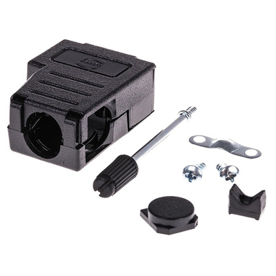 Harting D-sub Series Thermoplastic D Sub Backshell, 9 Way, Strain Relief