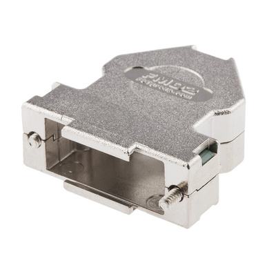 FCT from Molex FMD Series Die Cast Zinc Angled D Sub Backshell, 15 Way, Strain Relief