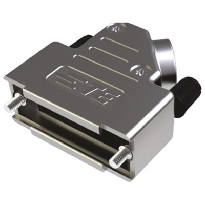 TE Connectivity ADK Series ABS Right Angle D Sub Backshell, 25 Way, Strain Relief