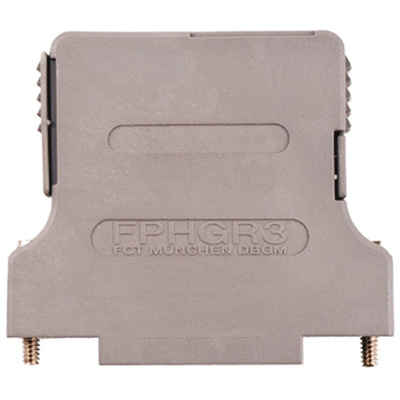 FCT FPHGR Series ABS Angled, Straight D Sub Backshell, 25 Way, Strain Relief