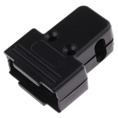 MH Connectors MHTRI-P Series ABS Angled, Straight D Sub Backshell, 9 Way, Strain Relief
