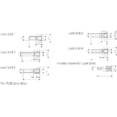 Provertha, TMC Series Female Screw Lock For Use With D-Sub Connector