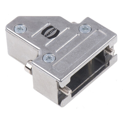 Harting D-sub Series Metal Right Angle D Sub Backshell, 9 Way
