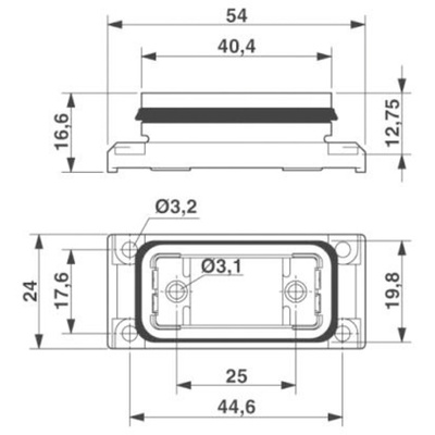 Phoenix Contact, VS-15 Series Panel Mounting Frame For Use With D-Sub Connector