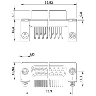 Phoenix Contact Receptacle For Use With D-Sub Connector