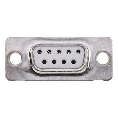 Amphenol ICC 9 Way Panel Mount D-sub Connector Socket, 2.74mm Pitch