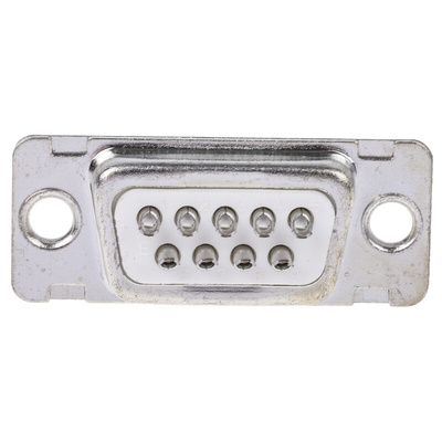 Amphenol ICC 9 Way Panel Mount D-sub Connector Socket, 2.74mm Pitch