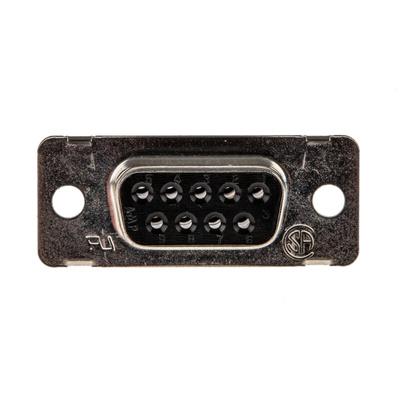 TE Connectivity Amplimite HDP-20 9 Way Cable Mount D-sub Connector Socket