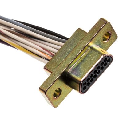 RS PRO 15 Way Panel Mount D-sub Connector Plug