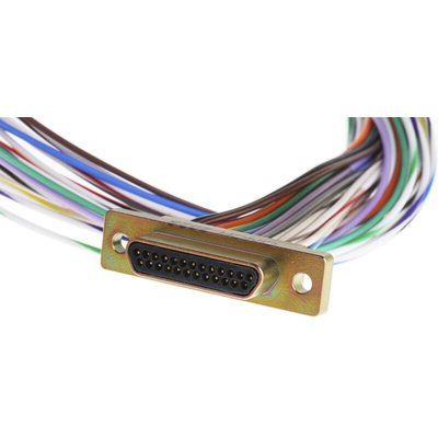 RS PRO 25 Way Panel Mount D-sub Connector Plug, 2.77mm Pitch