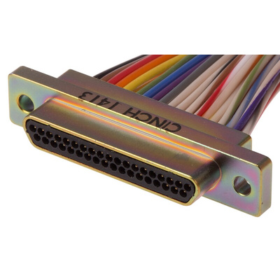 RS PRO 37 Way Panel Mount D-sub Connector Plug