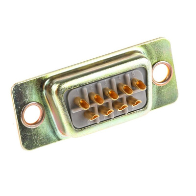 RS PRO 9 Way Panel Mount D-sub Connector Socket, 2.77mm Pitch