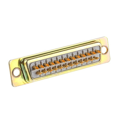 RS PRO 25 Way Panel Mount D-sub Connector Socket, 2.77mm Pitch