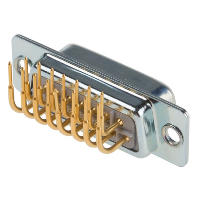 RS PRO 15 Way Right Angle Through Hole D-sub Connector Plug