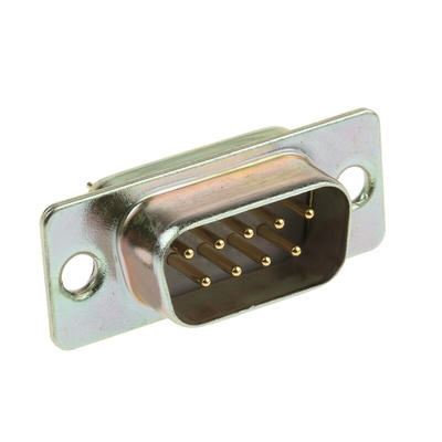 RS PRO 9 Way Through Hole D-sub Connector Plug, 2.74mm Pitch