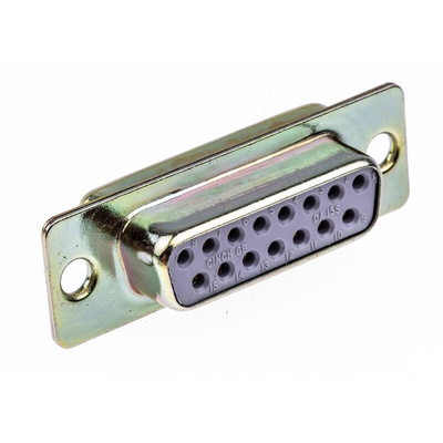 RS PRO 15 Way Panel Mount D-sub Connector Socket