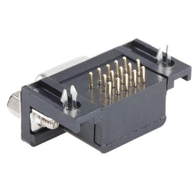RS PRO 15 Way Right Angle Through Hole D-sub Connector Socket, 2.29mm Pitch