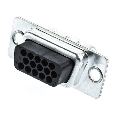 RS PRO 15 Way Cable Mount D-sub Connector Plug, 2.29mm Pitch, with 3.05 mounting hole
