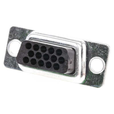 RS PRO 15 Way Cable Mount D-sub Connector Socket, 2.29mm Pitch