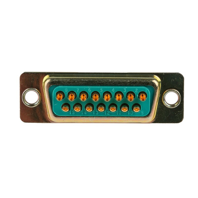 RS PRO 15 Way Panel Mount D-sub Connector Plug