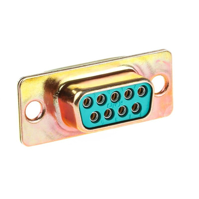 RS PRO 9 Way Panel Mount D-sub Connector Socket, 2.74mm Pitch