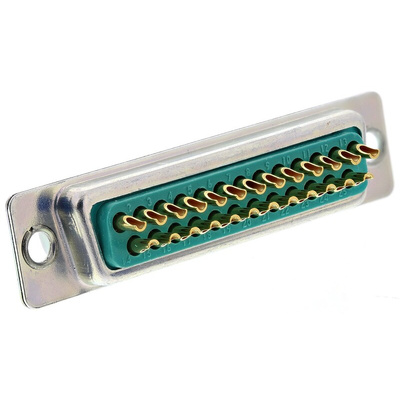 RS PRO 25 Way Panel Mount D-sub Connector Socket, 2.77mm Pitch