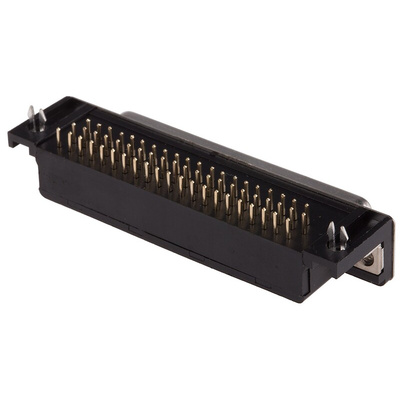 RS PRO 62 Way Right Angle Through Hole D-sub Connector Socket, 2.41mm Pitch, with 3.05 mounting hole