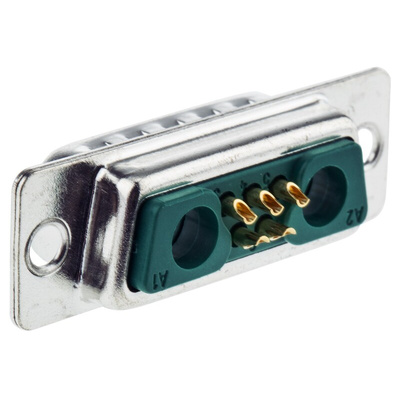 FCT from Molex FM 7 Way Panel Mount D-sub Connector Plug, 2.84mm Pitch