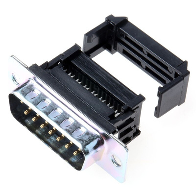 RS PRO 15 Way Right Angle Cable Mount D-sub Connector Plug, 2.77mm Pitch