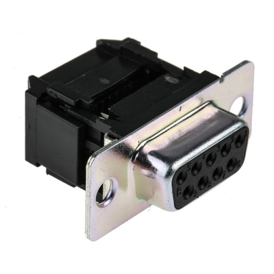 RS PRO 9 Way Right Angle Cable Mount D-sub Connector Socket, 2.77mm Pitch