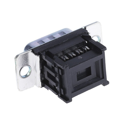 RS PRO 9 Way Right Angle Cable Mount D-sub Connector Plug, 2.77mm Pitch