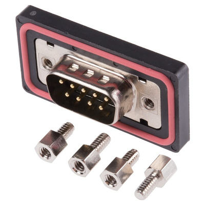 RS PRO 9 Way Panel Mount D-sub Connector Plug