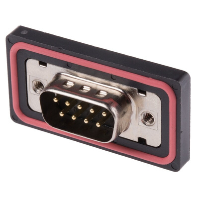 RS PRO 9 Way Panel Mount D-sub Connector Plug