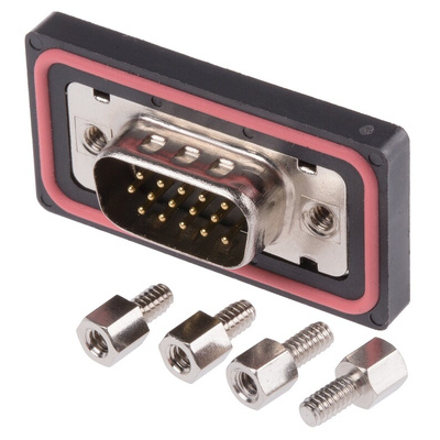 RS PRO 15 Way Panel Mount D-sub Connector Plug