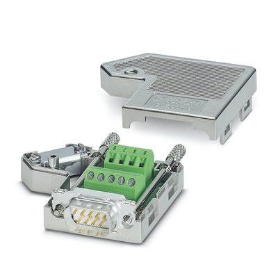 Phoenix Contact SUBCON 9/M-SH 9 Way Right Angle Cable Mount D-sub Connector Plug, 2.77mm Pitch