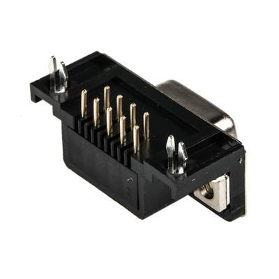 RS PRO 9 Way Right Angle Through Hole D-sub Connector Socket, 2.77mm Pitch, with 4-40 UNC, Threaded Insert