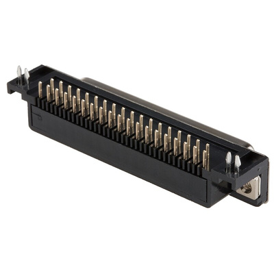 RS PRO 37 Way Right Angle Through Hole D-sub Connector Socket, 2.77mm Pitch, with 4-40 UNC, Threaded Insert