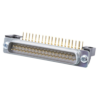 RS PRO 37 Way Right Angle Through Hole D-sub Connector Plug