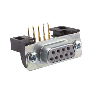 RS PRO 9 Way Right Angle Through Hole D-sub Connector Socket