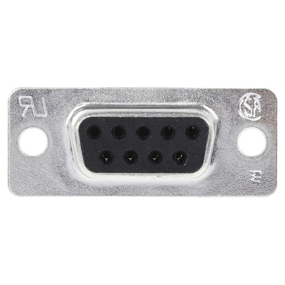 TE Connectivity Amplimite HD-20 9 Way Panel Mount D-sub Connector Socket, 2.77mm Pitch