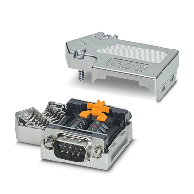 Phoenix Contact SUBCON-PLUS 18 Way Right Angle Cable Mount D-sub Connector Male to Female, 2.77mm Pitch