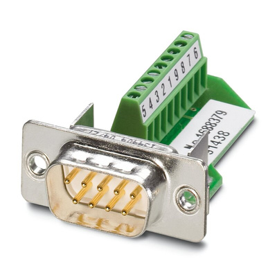 Phoenix Contact VS-09-ST-DSUB/10-MPT-0.5 9 Way Panel Mount D-sub Connector Plug