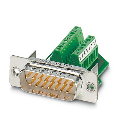 Phoenix Contact VS-15-ST-DSUB/16-MPT-0.5 15 Way Panel Mount D-sub Connector Plug