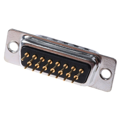 RS PRO 15 Way Through Hole D-sub Connector Plug, 2.77mm Pitch