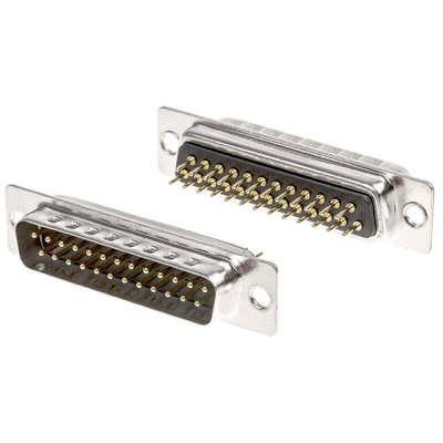 RS PRO 25 Way Through Hole D-sub Connector Plug, 2.77mm Pitch