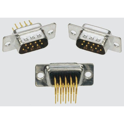 RS PRO 37 Way Through Hole D-sub Connector Plug, 2.77mm Pitch