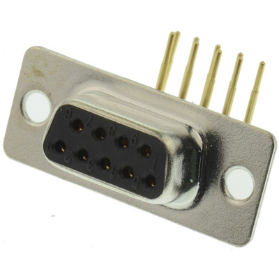 RS PRO 9 Way Right Angle Through Hole D-sub Connector Socket, 2.77mm Pitch