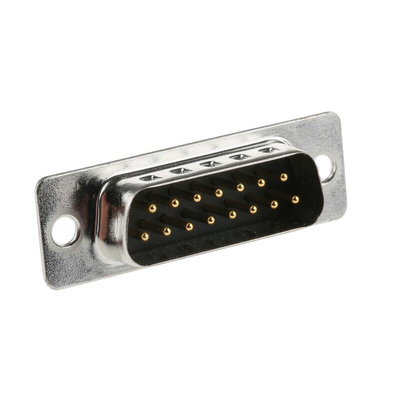 RS PRO 15 Way Panel Mount D-sub Connector Plug, 2.77mm Pitch