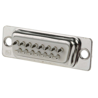 RS PRO 15 Way Panel Mount D-sub Connector Socket, 2.77mm Pitch