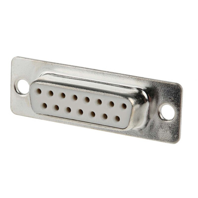 RS PRO 15 Way Panel Mount D-sub Connector Socket, 2.77mm Pitch